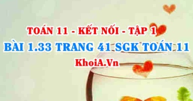 Bài 1.33 trang 41 SGK Toán 11 tập 1 Kết nối tri thức